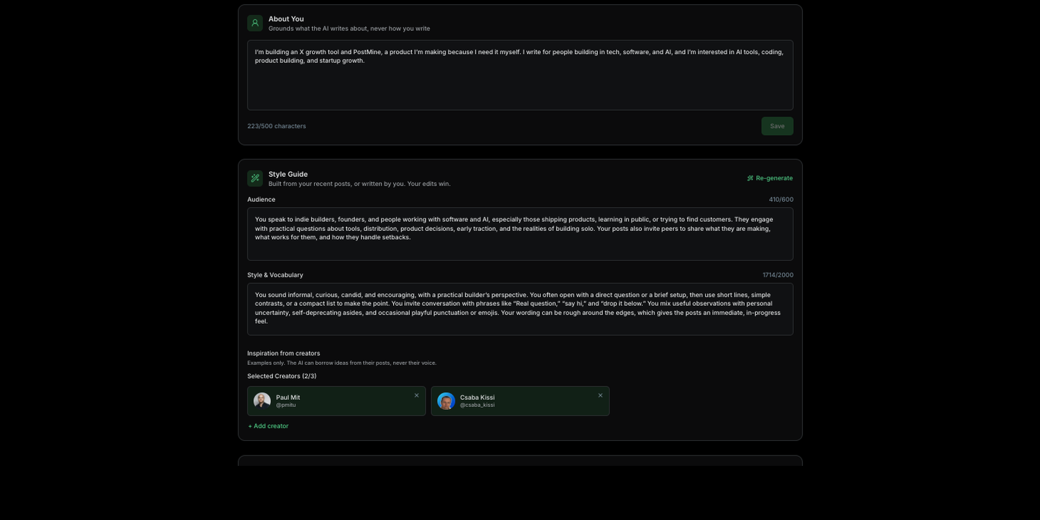 Write posts in your voice