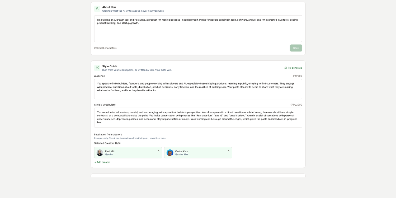 Write posts in your voice