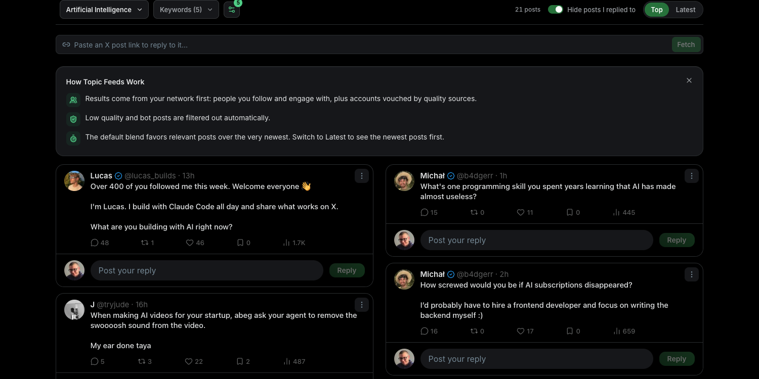 Find the conversations worth joining