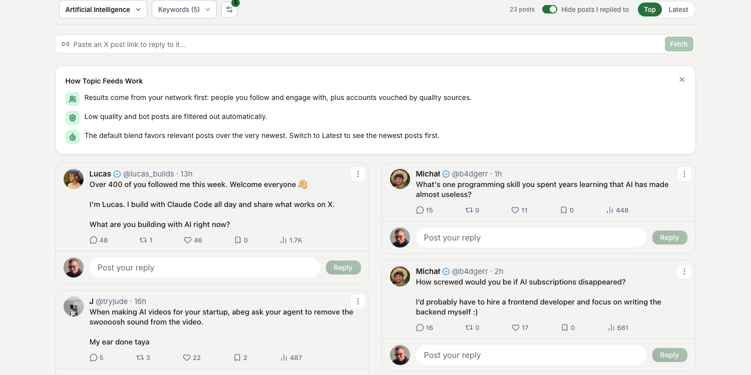 Find the conversations worth joining